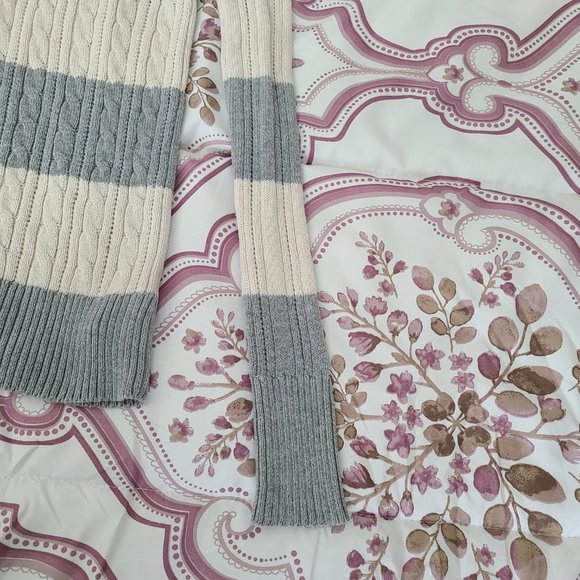 Arizona Striped Vneck Ribbed Sweater XS - Picture 8 of 16